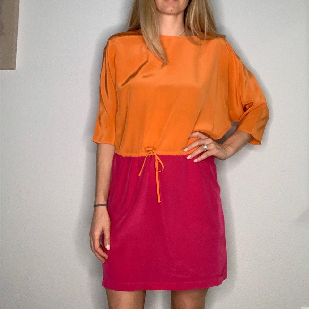 Twelfth Street Cynthia Vincent Bright Silk Dress